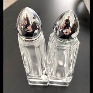 Vintage German cut-crystal salt and pepper shakers